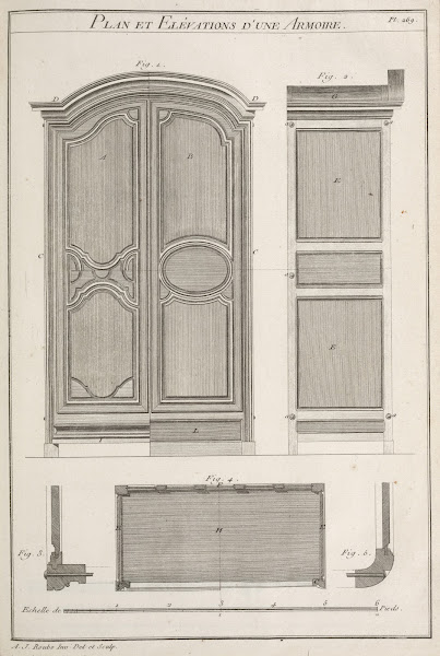 Plan et elévations dune armoire 1769 1774