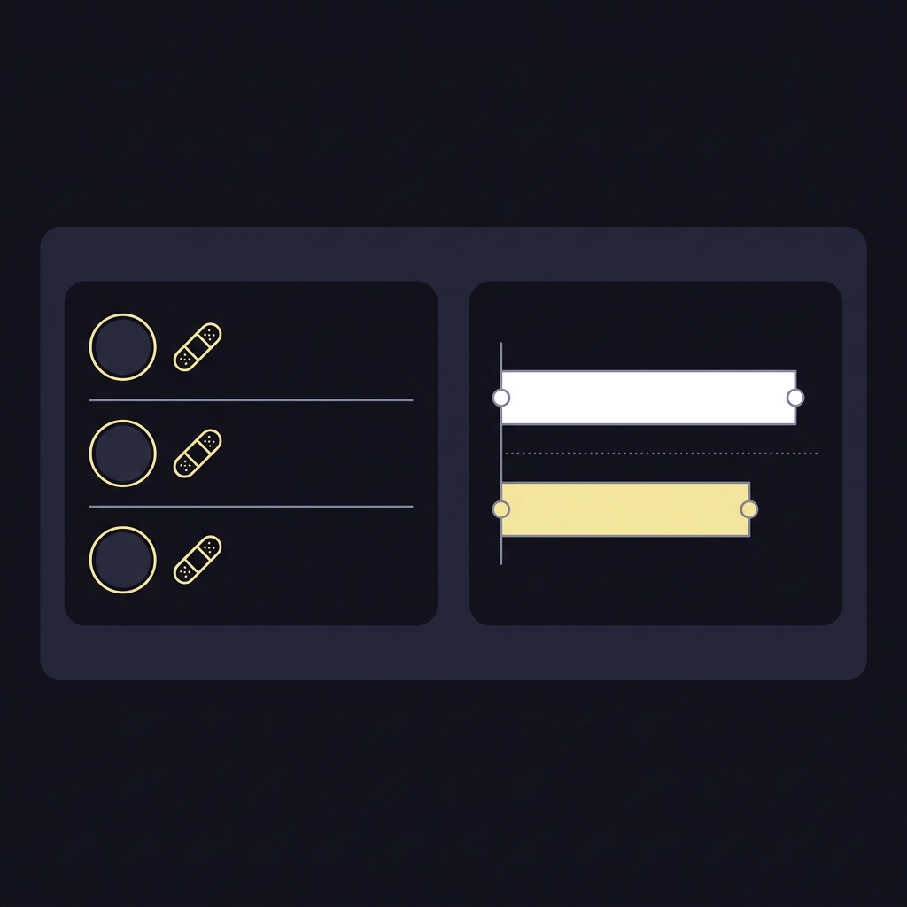 Minimalist 2D vector screenshot style showing an injury report card and comparative net rating bars for grizzlies warriors prediction in Funded Plays dark aesthetic no text