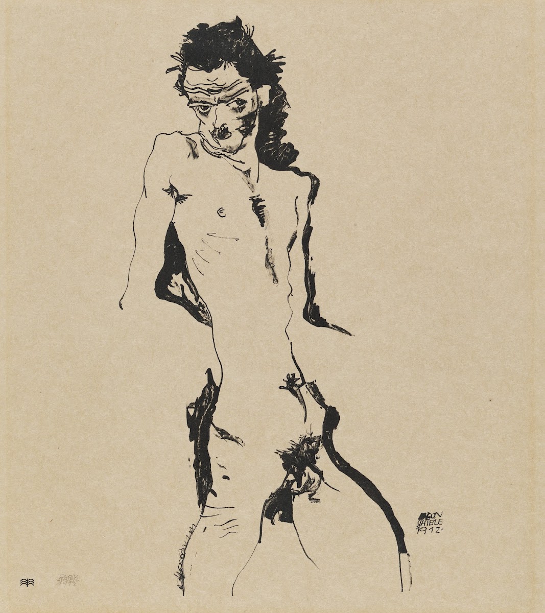 Male nude Self portrait 1912