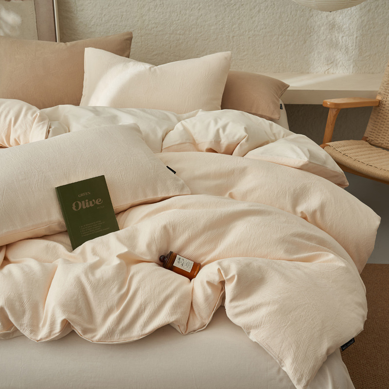 Cotton bed linen set, 4 pieces, Light Luxury