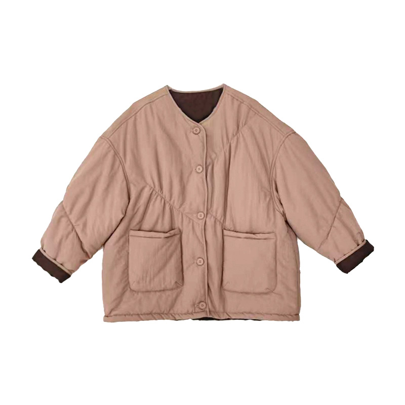 Women's quilted jacket in retro workwear style