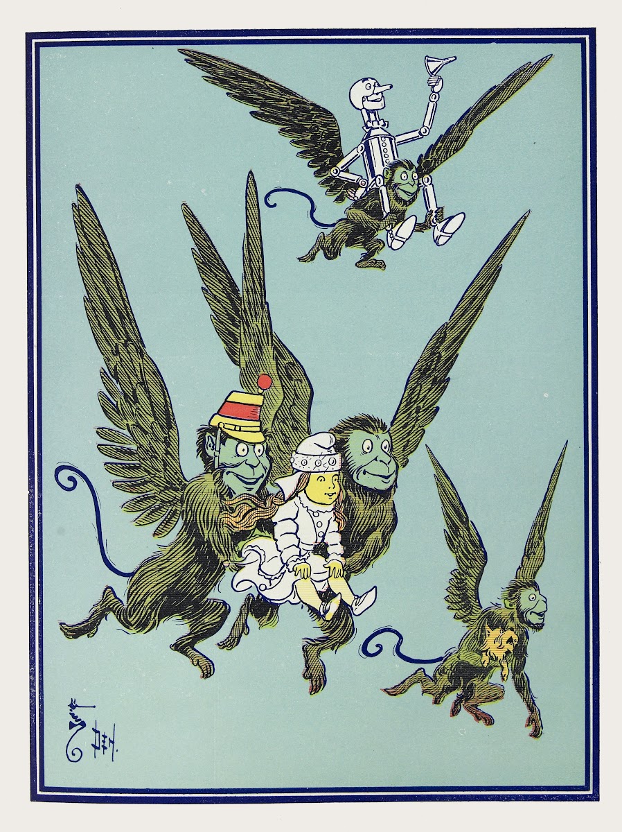 The Monkeys caught Dorothy in their arms and flew away with her 1900