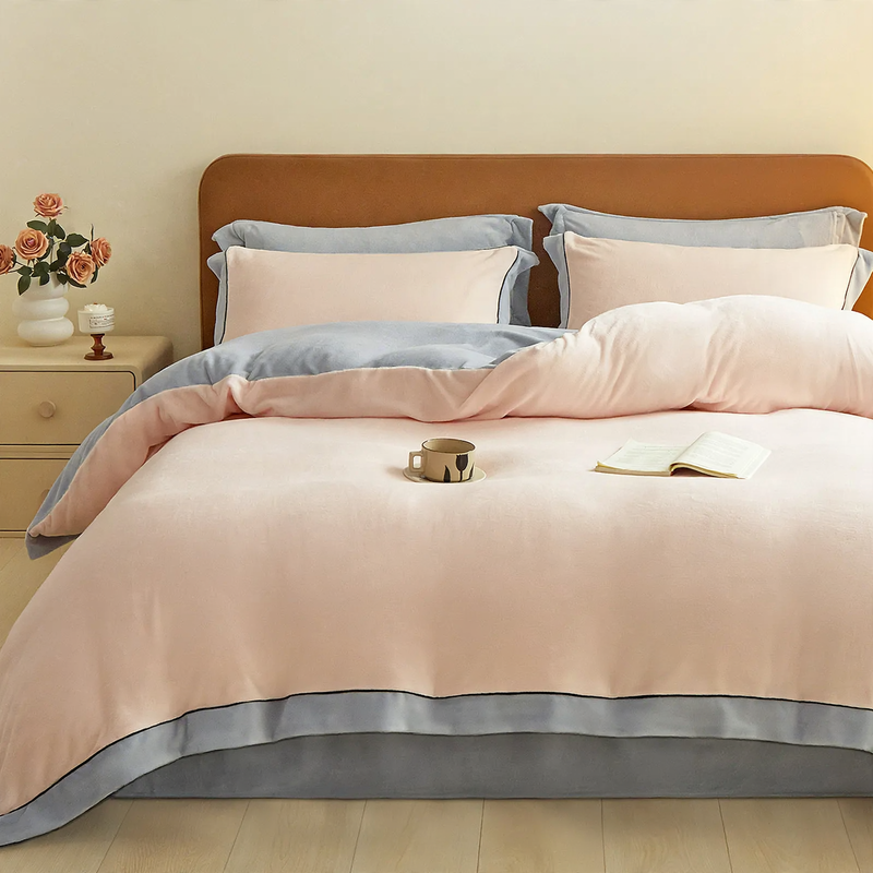 Winter bedding made of milk fiber fleece, extra soft and thick