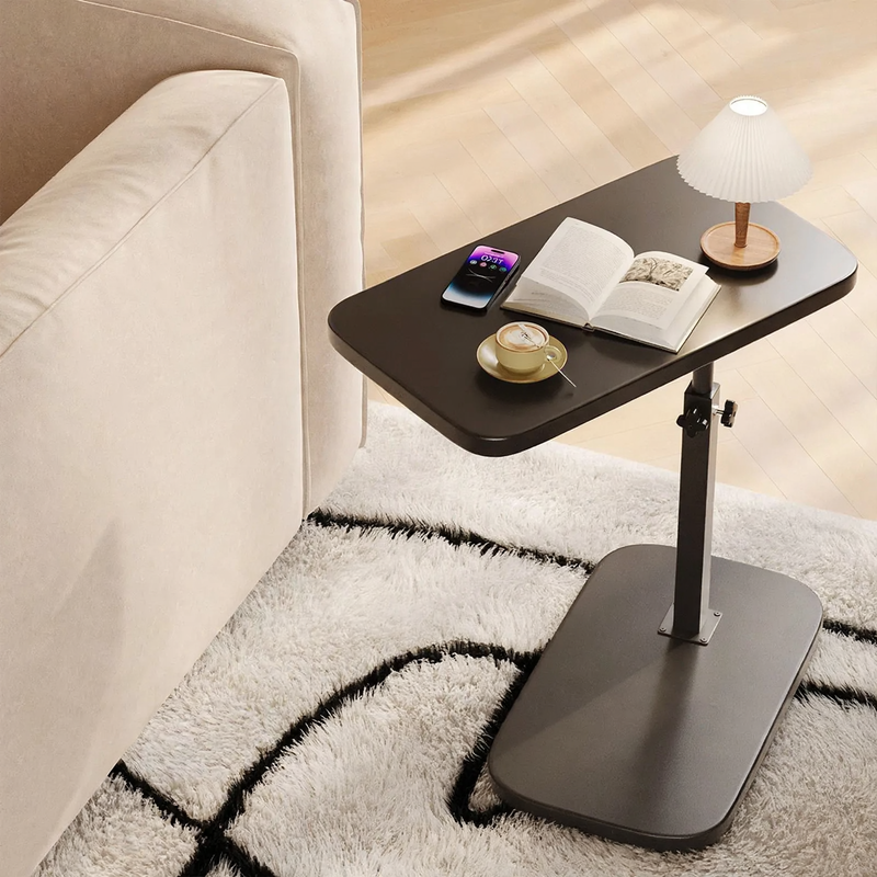 Round side table with lever function