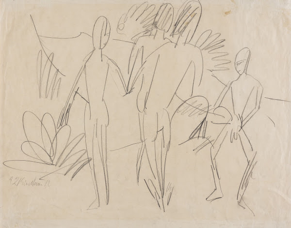 Four Figures on the Fehmarn Beach 1912