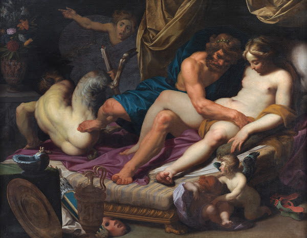 Hercules Kicking Faunus out of Omfales Bed 1607