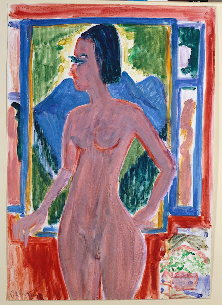 Naked woman at the window ca 1922