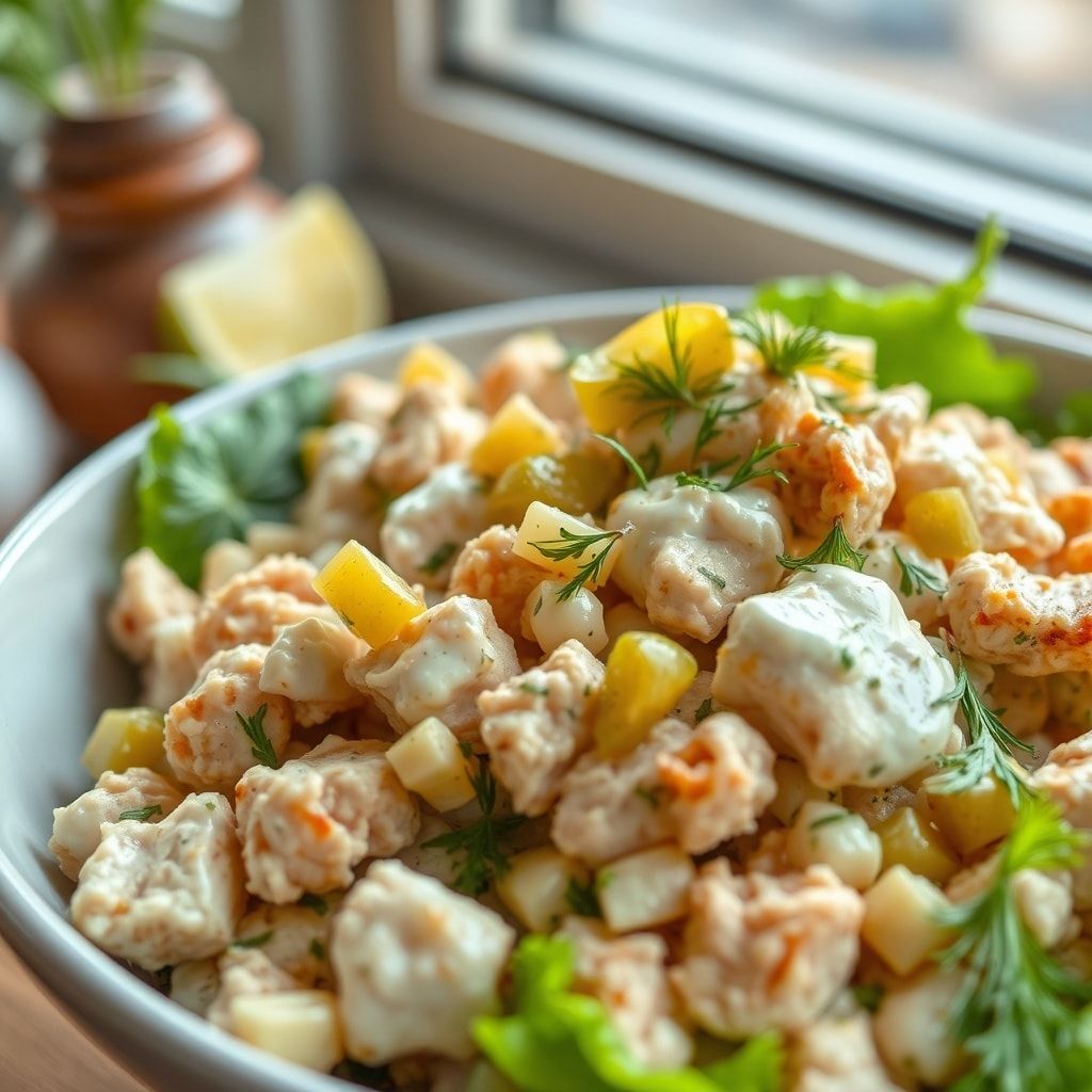 High-Protein Dill Pickle Chicken Salad – Quick & Easy Homemade Lunch