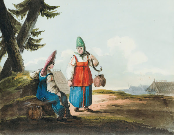 Two Peasant Women In Conversation