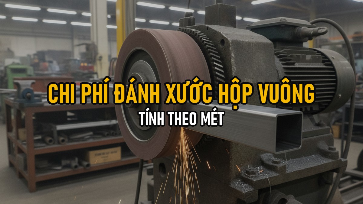 Chi Phí Đánh Xước Hộp/Ống Vuông Inox 304 Tính Theo Mét — Bảng Tham Khảo