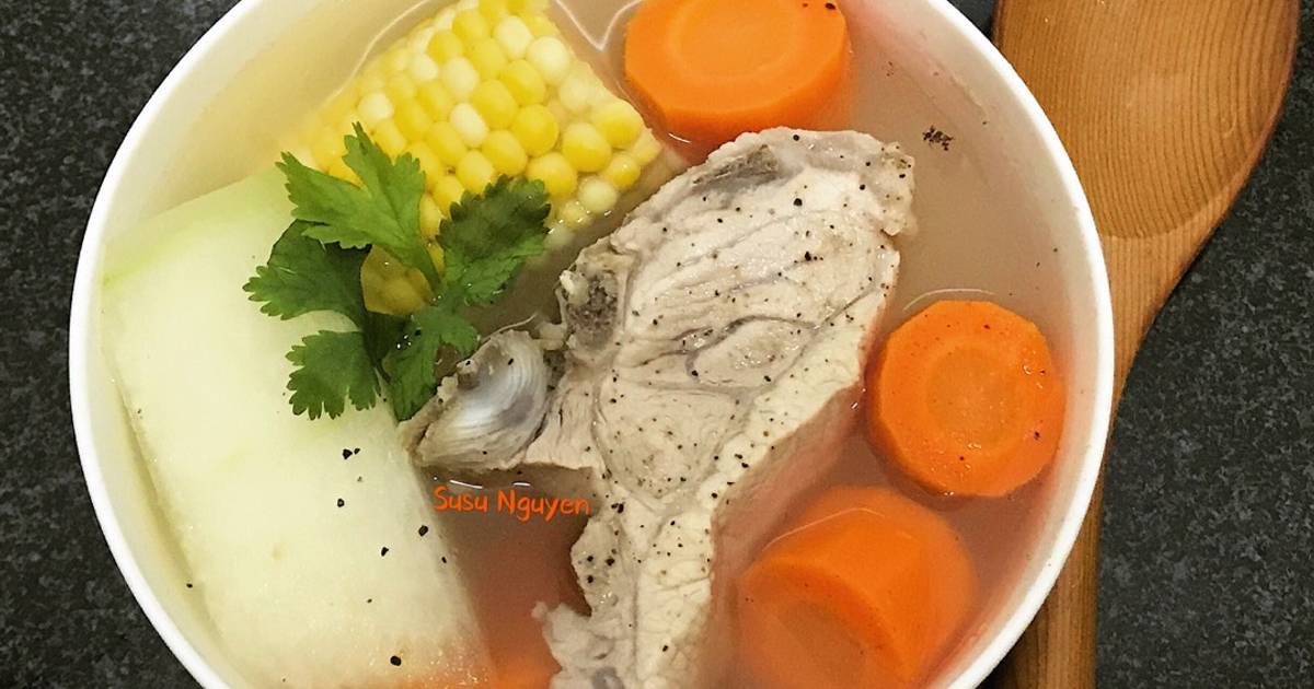 Canh rau củ hầm xương