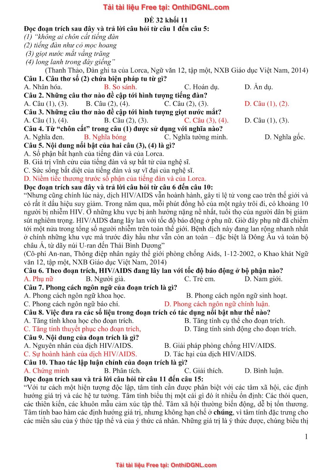 39 Đề ôn HSA - ĐỊnh tính