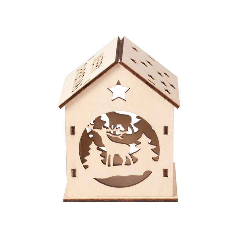 DIY wooden house, Christmas decoration to assemble