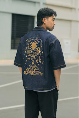 Embroidered Denim Outersleeve