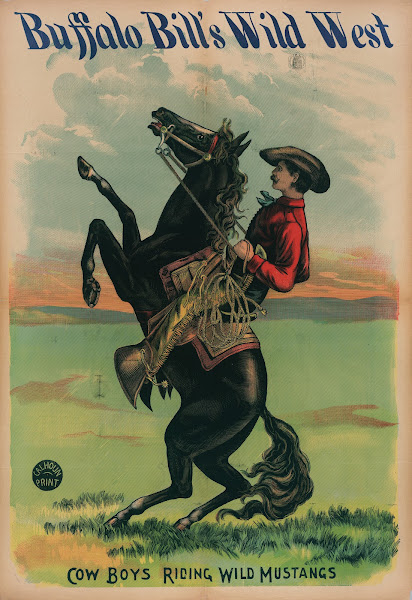 Buffalo Bills Wild West Cow Boys Riding Wild Mustangs 1889