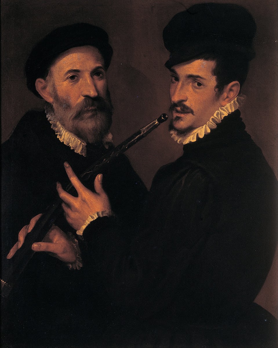 Double portrait of musicians between 1577 and 1579