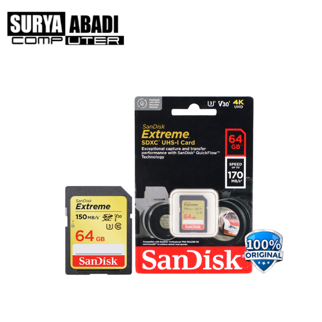 SD CARD SANDISK EXTREME 64 GB