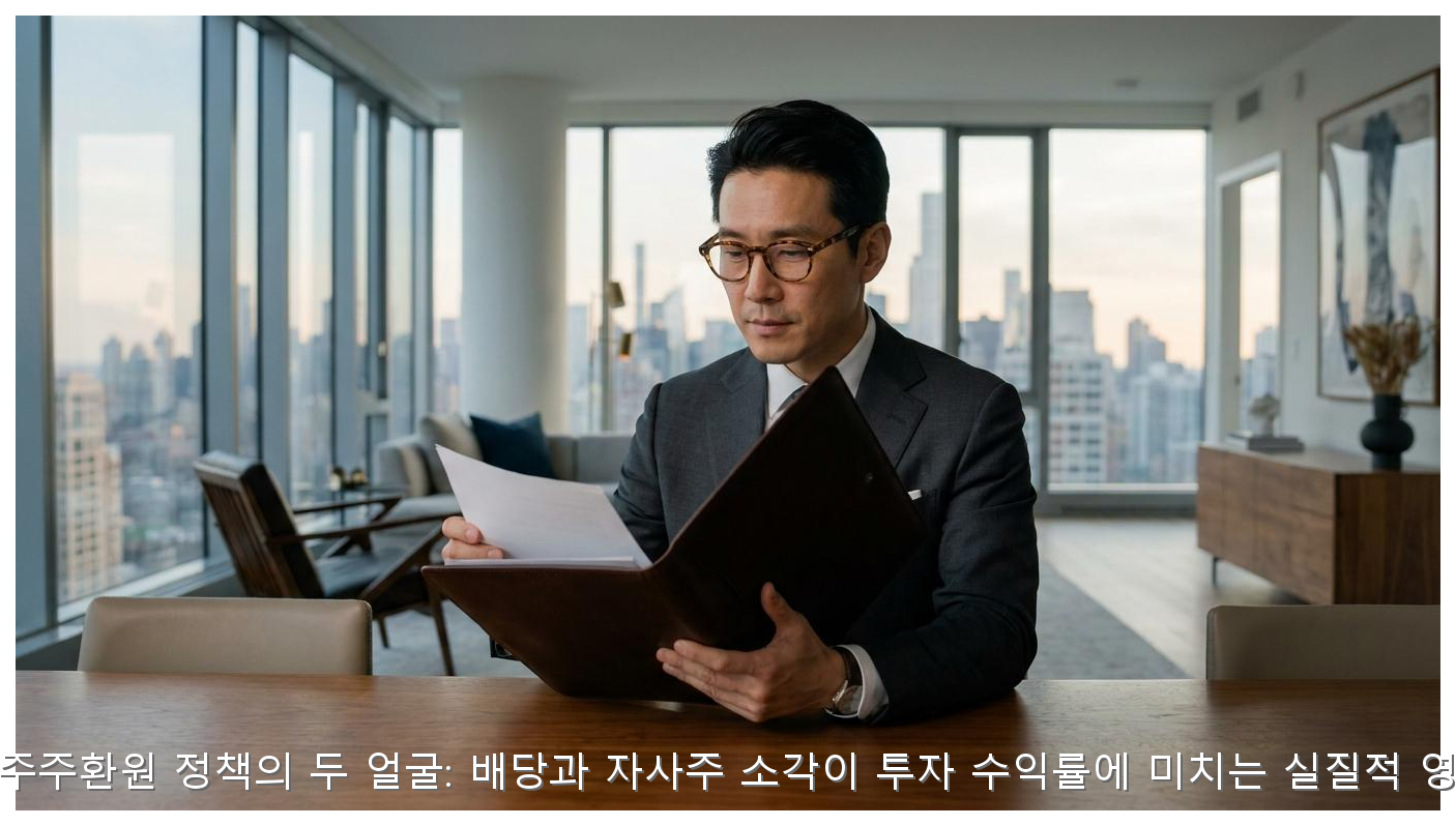 대형주 주주환원 정책의 두 얼굴: 배당과 자사주 소각이 투자 수익률에 미치는 실질적 영향 분석 핵심 안내 및 분석 인포그래픽 (8)
