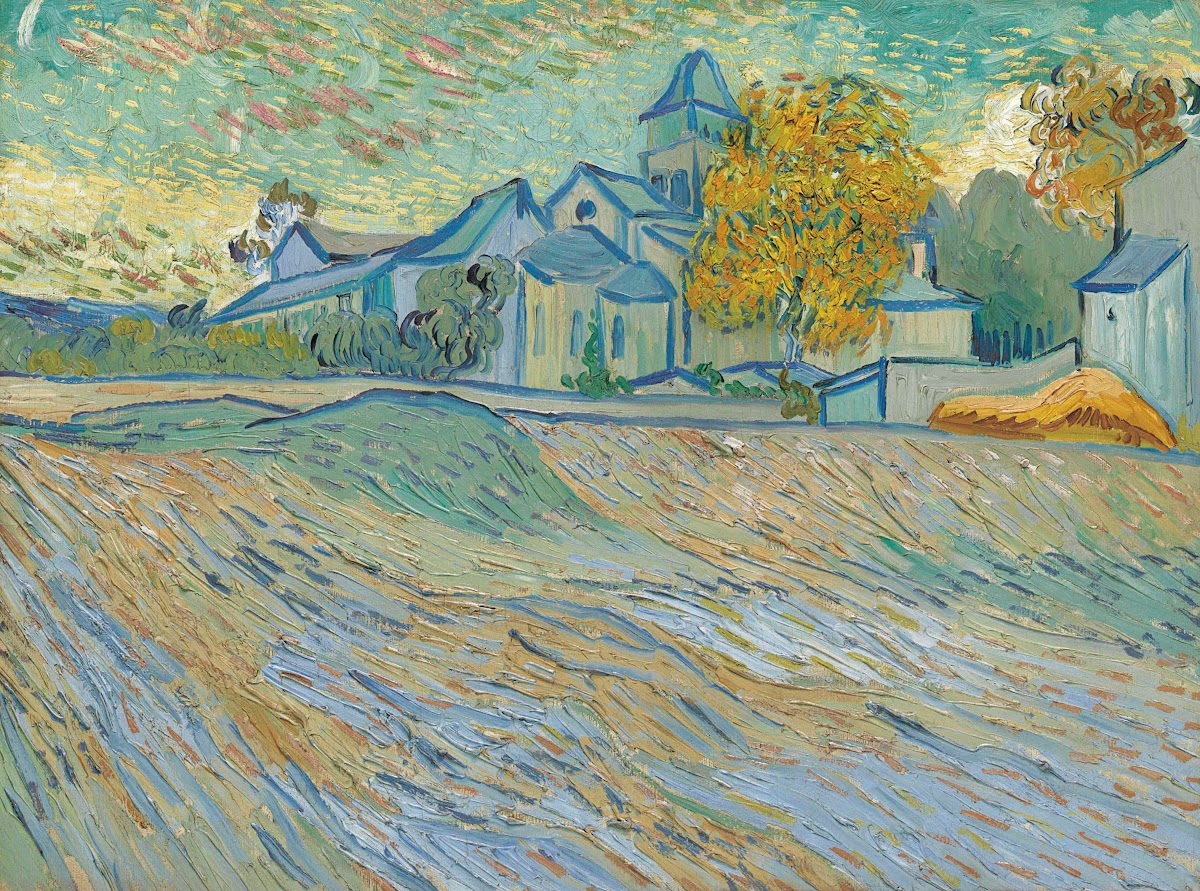 Vue de lasile et de la Chapelle Saint Paul de Mausole Saint Rémy 1889