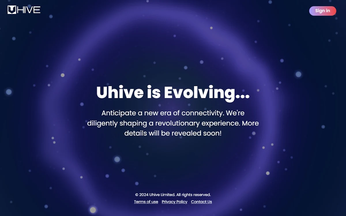 Captura de UHive Social Network