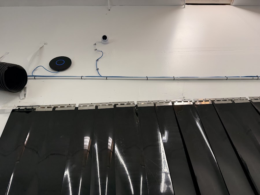 Professionally installed dome security camera