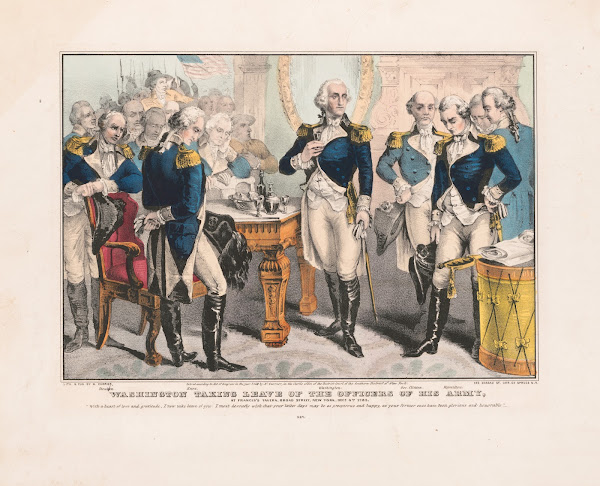 Washington taking leave of the officers of his army at Franciss Tavern Broad Str