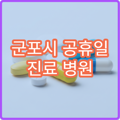 군포시 공휴일 진료 병원 어디? 당직병원 진료과목 및 접수 마감 시간 확인