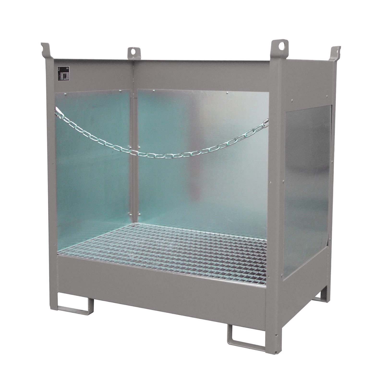 Vaten-stapelpallets FSP-2 G, gelakt, Muisgrijs
