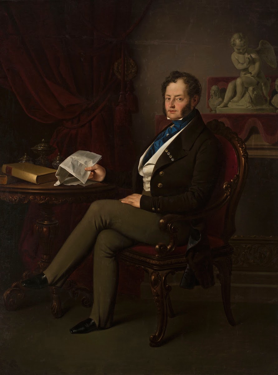 Portrait of Władysław Branicki seated with a letter in his hand