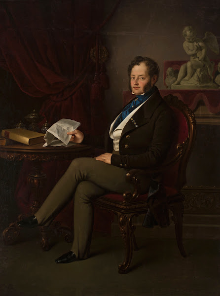 Portrait of Władysław Branicki seated with a letter in his hand