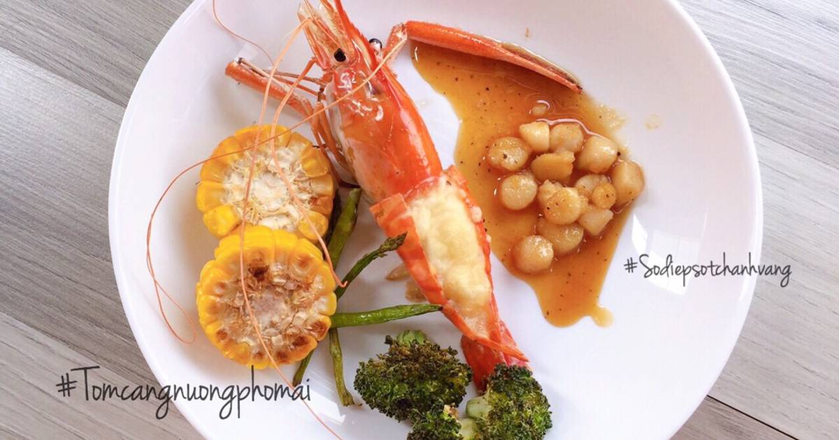 Sò điệp sốt chang vàng - tôm càng nướng phô mai - bé ăn dặm