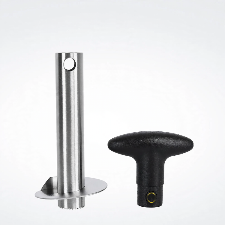 Stainless steel pineapple peeler with corer