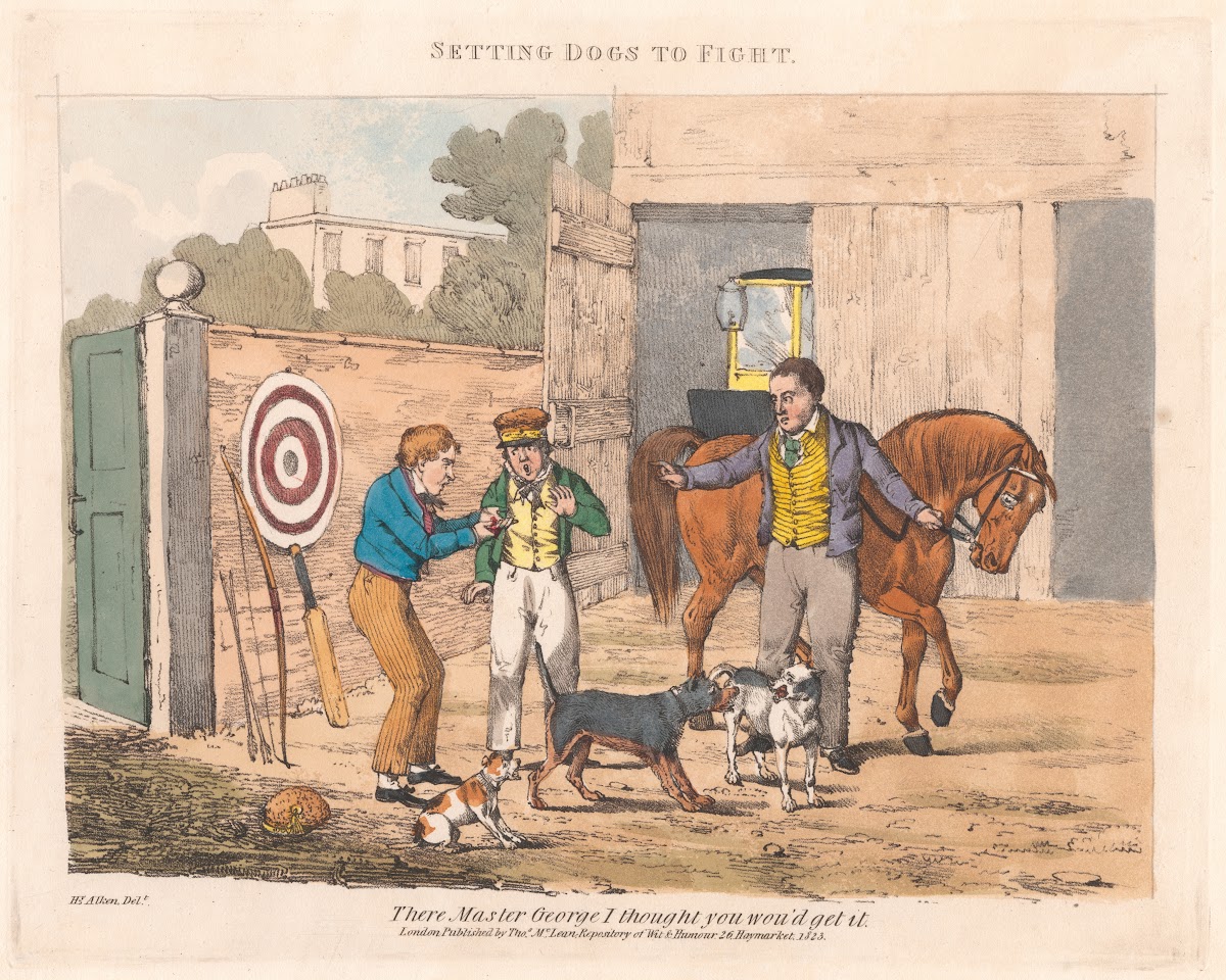 Scenes in the Life of Master George  Setting dogs to fight 1823