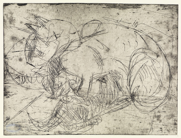 Säugende Katze 1919