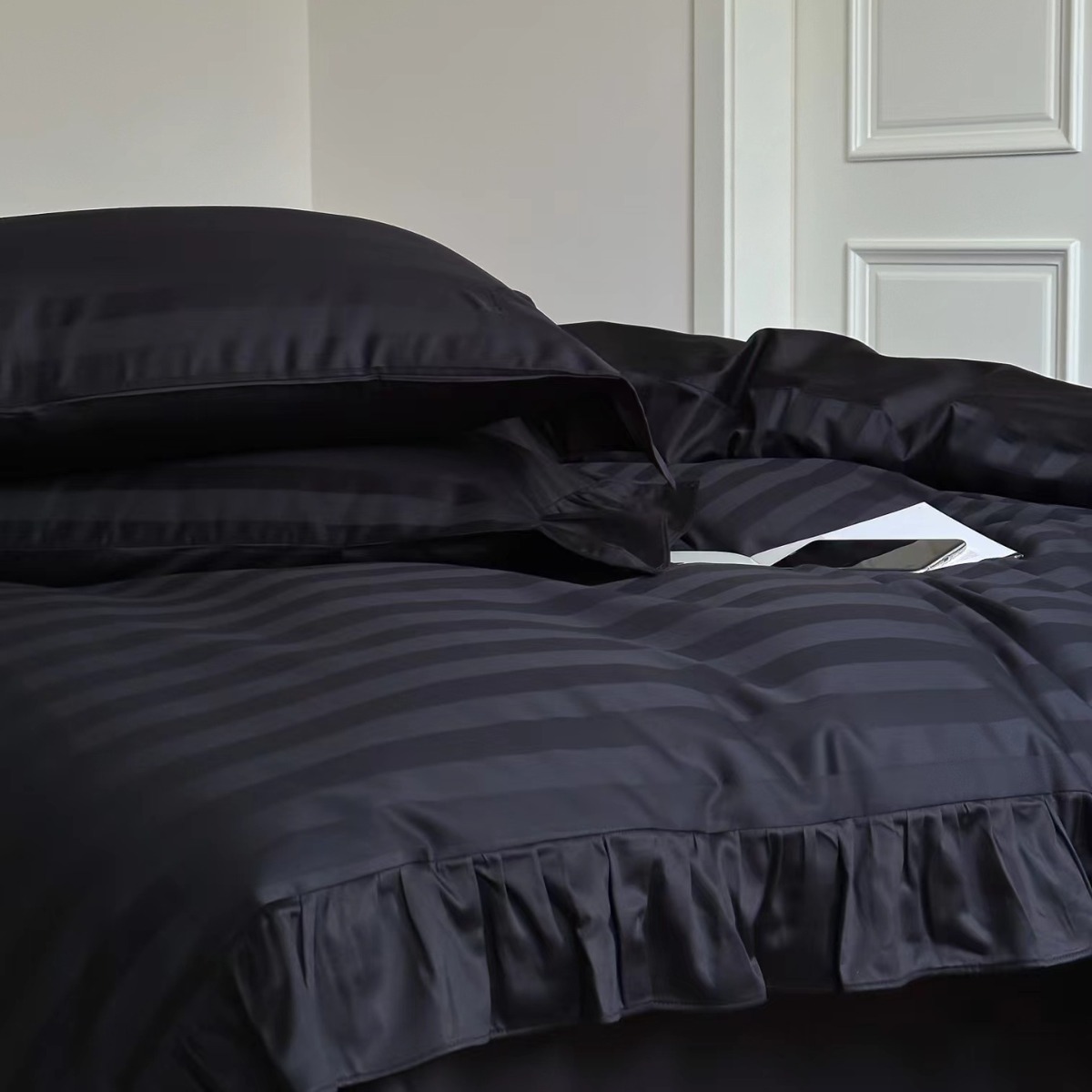 French Long-Staple Cotton Bedding Set, 4-Piece