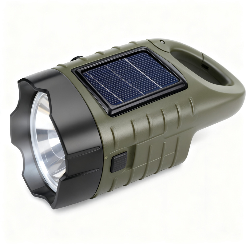 Solar-Handkurbel-Taschenlampe mit Powerbank