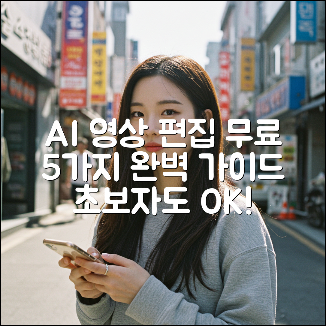 AI 동영상 편집: 무료 5가지 완벽 가이드