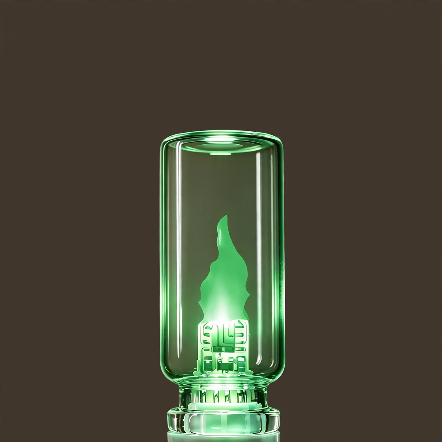 LED-Flammenlicht, USB-Anschluss, Glas und ABS