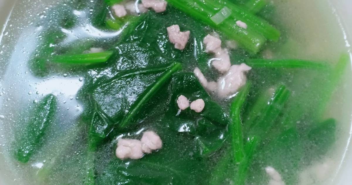 Canh cải bó xôi nấu thịt