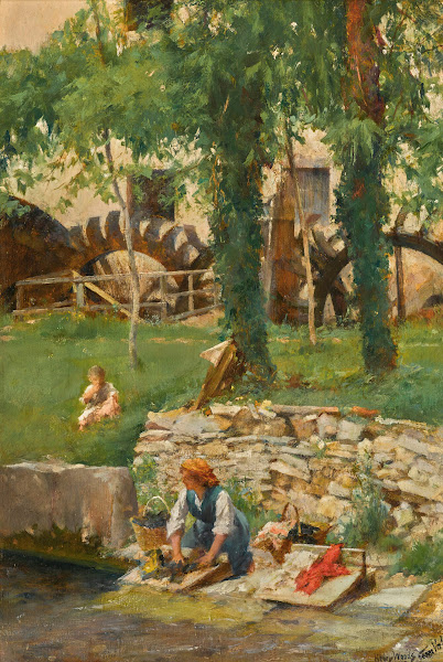 Washing Day Serra Valle Veneto Italy 1914