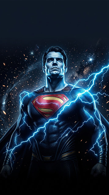 Superman Electric Energy Cinematic Wallpaper - Free mobile Wallpaper