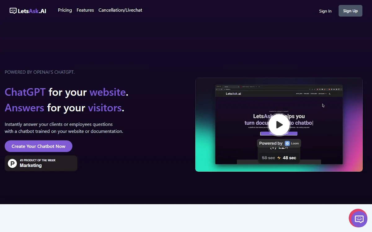 Captura de LetsAsk