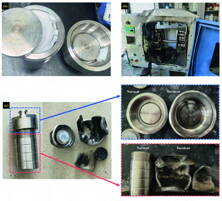 Investigation of a violent explosion for nitric acid—n-hexane system using calorimetric method