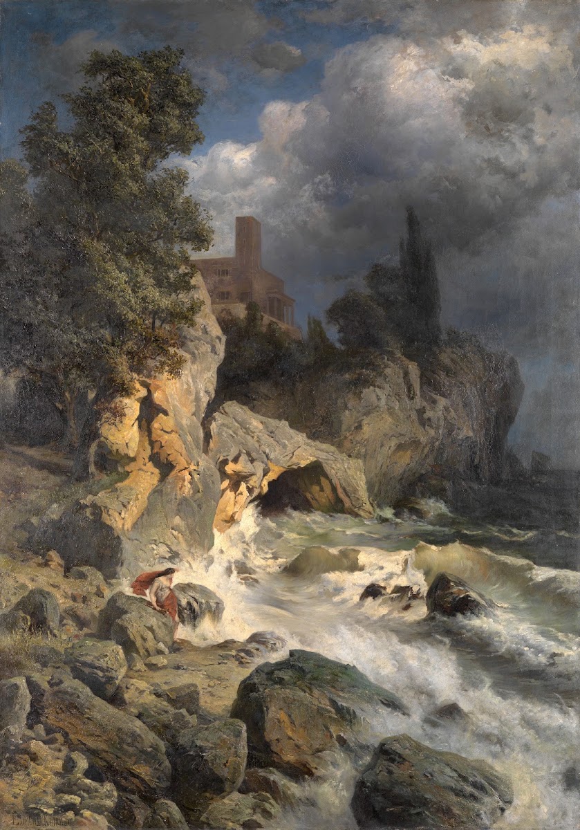 Landschaft mit Hero Leander erwartend 1883