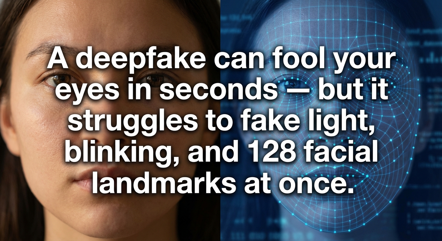 Why a Deepfake Face Can Fool Your Eyes in Seconds but Not 128 Landmarks at Once