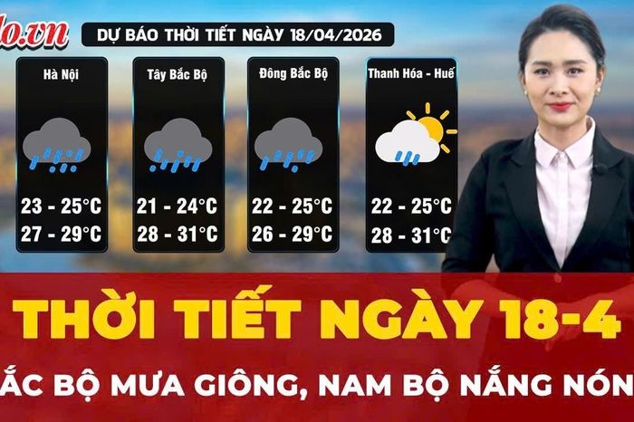 Thời tiết ngày 18-4: Bắc Bộ mưa giông, Nam Bộ nắng nóng - Báo Pháp Luật TP.HCM