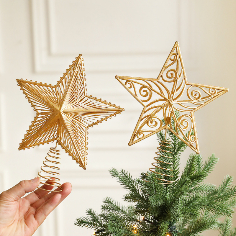 Weihnachtsbaum-Spitzenstern, strahlenförmiges Design