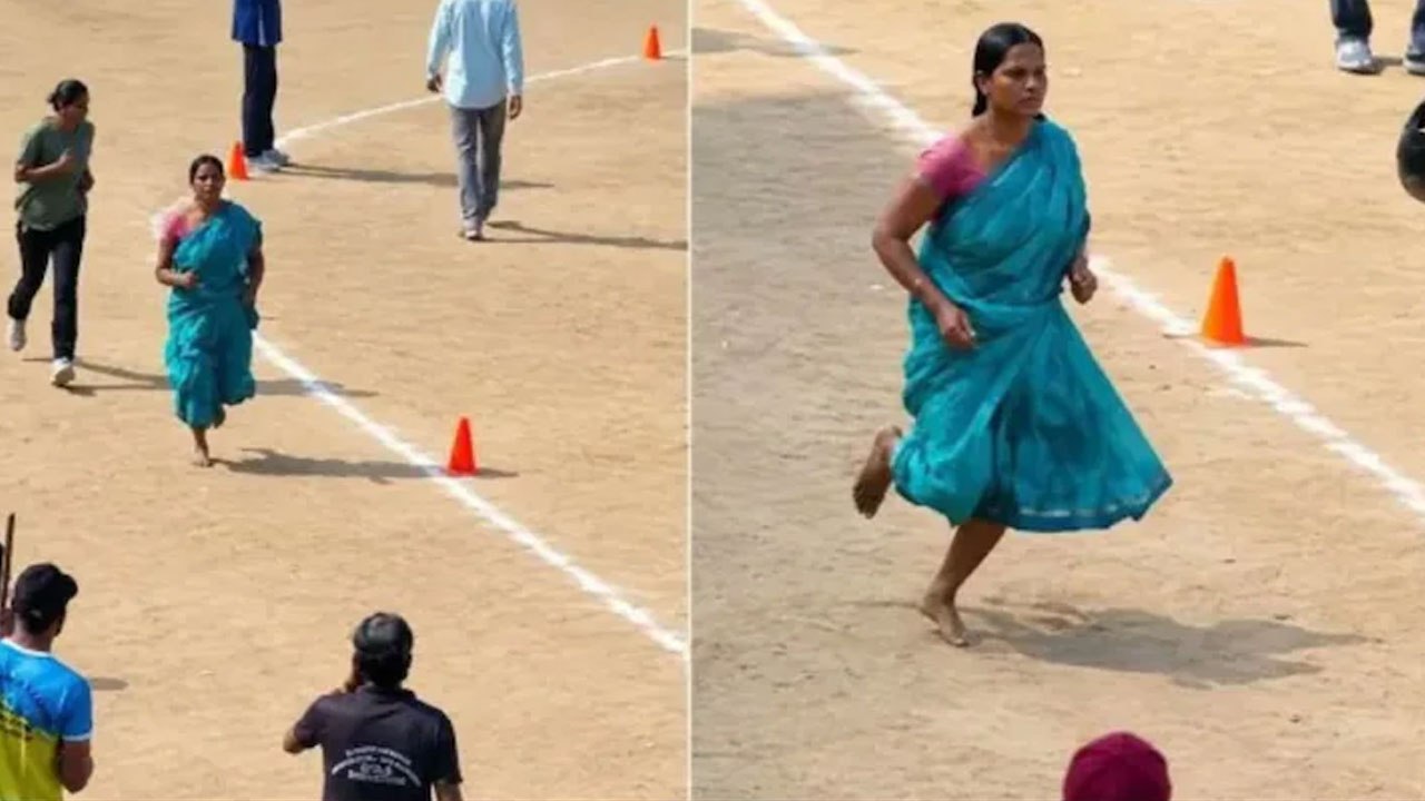 Barefoot Saree Runner Kavita Kumari Fails High Jump