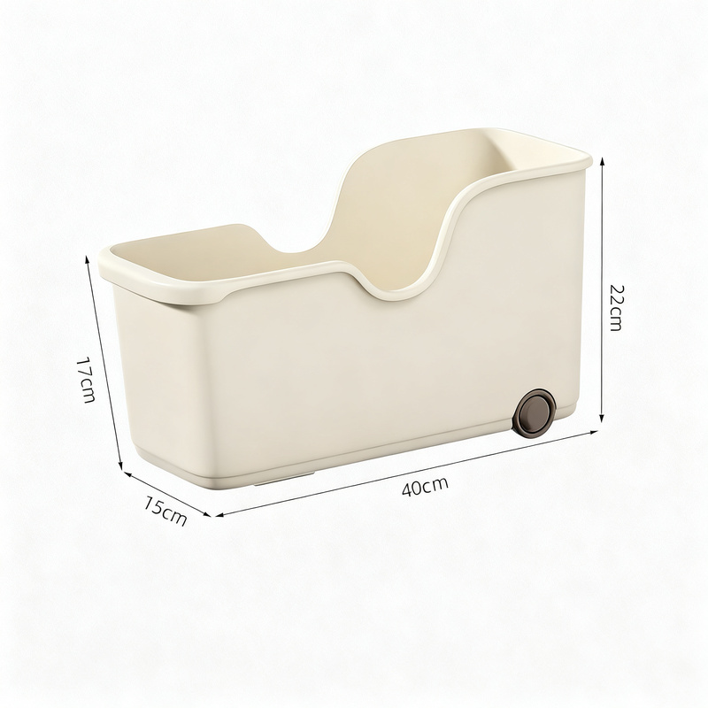 Plastic storage box on wheels, 18 L