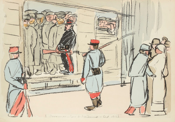 Prisonniers gare de Bordeaux octobre 1914 1921
